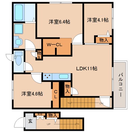 五条駅 徒歩11分 2階の物件間取画像